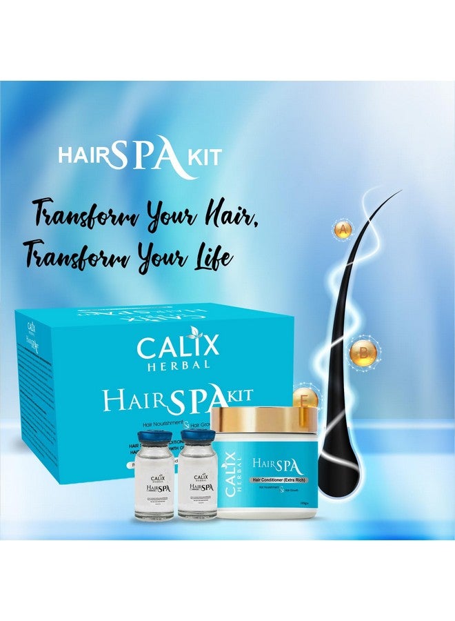 Calix Herbal Hair Spa Kit Ayurvedic Spa Conditioner & Spa Hair Growth Oil Help To Strengthen, Grow, Treat Dull, Weak, Falling Hair, Nourishes-Rejuvenate, Moisturize, Improve Bulky, Shiny (100gm +16ml) - Image 3