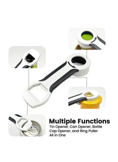 YAFIYGI YAFIYGI Soda Bottle Opener Tool 4-in-1 Grip Bottle Opener Lids off Jar Opener for Easy Opening Twist Caps Canning Lids Can Tabs Multifunctional Plastic Tool Kitchen Gadgets for Arthritis Relief  - Image 4