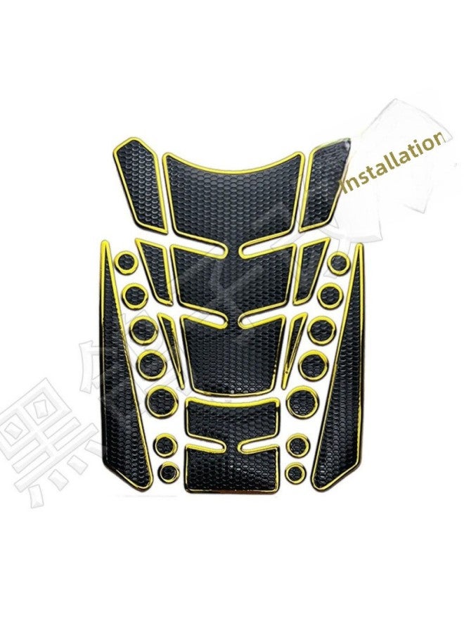 For KTM Suzuki Honda Yamaha Motorcycle Stereo Waterproof Fuel Tank Sticker Decorative Fuel Tank Fishbone Decal-Colour:Black Waterproof And Anti-slip-Size:Default Item - Image 1