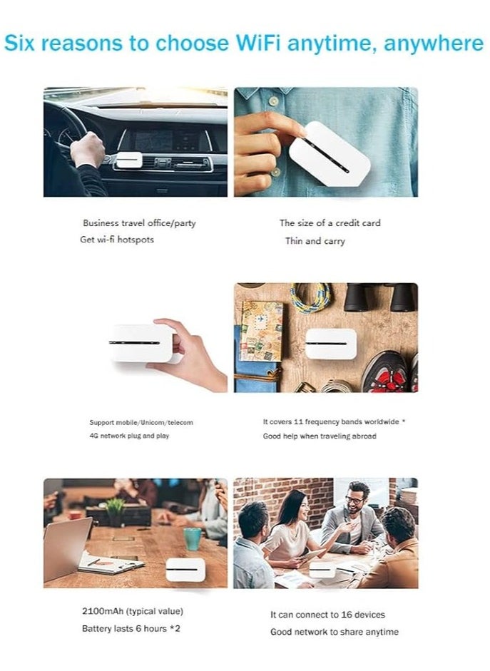 General - Wireless Router 4G LTE 150Mbps WiFi Portable Modem Wireless Router MIFI Wi-Fi Mobile Hotspot High Speed 4G Mobile WiFi Hotspot Router（M8-E） - Image 1