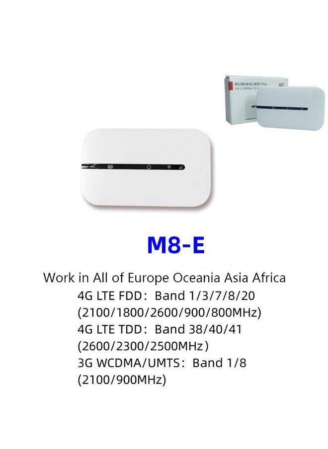General - Wireless Router 4G LTE 150Mbps WiFi Portable Modem Wireless Router MIFI Wi-Fi Mobile Hotspot High Speed 4G Mobile WiFi Hotspot Router（M8-E） - Image 1