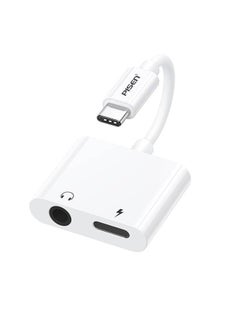 Pisen PISEN USB C to 3.5mm Headphone Jack Audio Charger Adapter DAC Type C Aux Earphone Splitter Compatible for iPad Pro 2021 M1, iPad mini 6, Galaxy S21+, Ultra S10 Lite Note10 A90 Tab S6,Huawei P30  - Image 1
