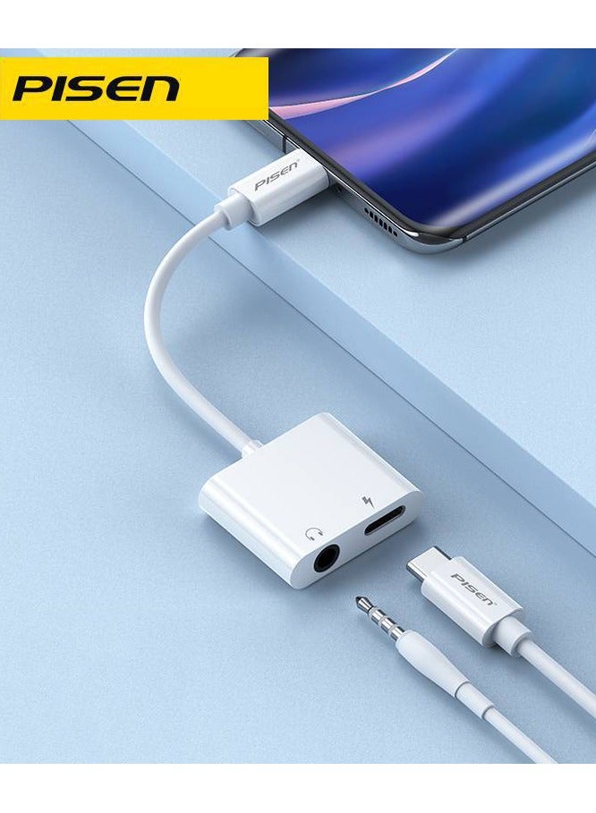 PISEN USB C to 3.5mm Headphone Jack Audio Charger Adapter DAC Type C Aux Earphone Splitter Compatible for iPad Pro 2021 M1, iPad mini 6, Galaxy S21+, Ultra S10 Lite Note10 A90 Tab S6,Huawei P30 - Image 3