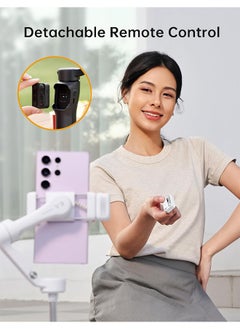 hohem iSteady V3 Gimbal Stabilizer for iPhone, Magnetic AI Tracker,Detached Remote,Built-in Tripod Extension Rod, 3-Axis Phone Gimbal Stabilizer for Smartphone Video Recording Vlog Live tiktok,Black  - Image 2