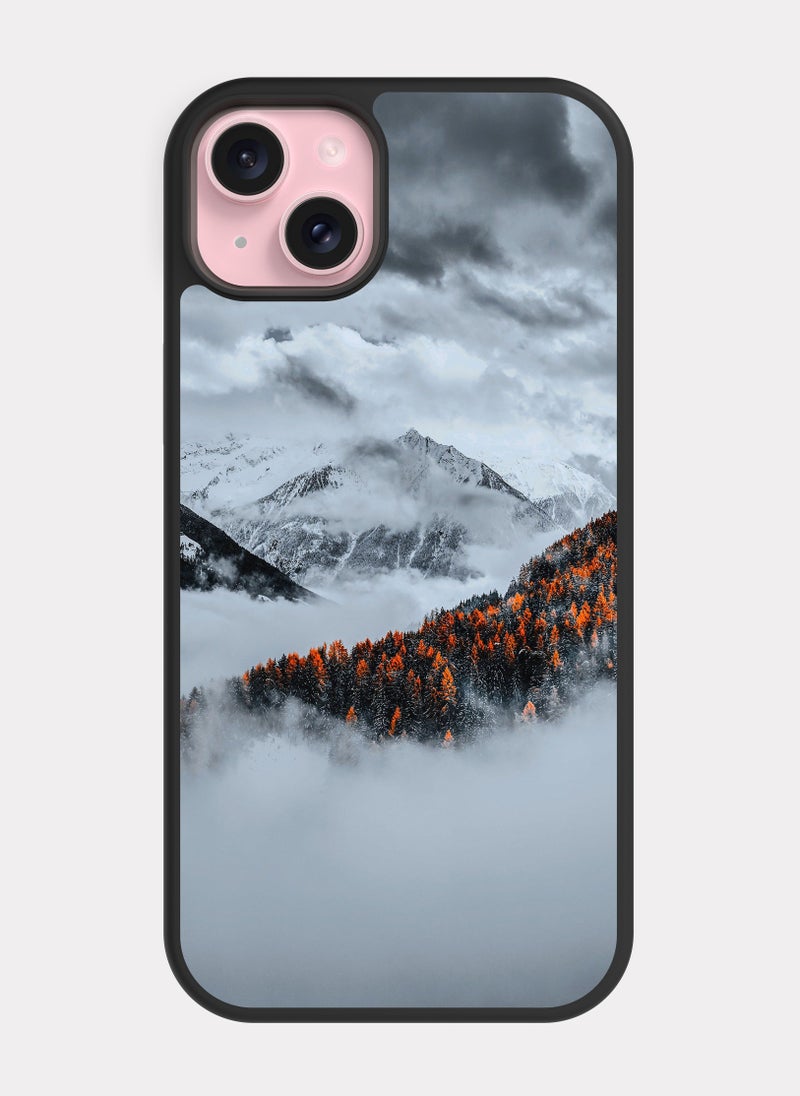 PXLAAT iPhone 15 Plus case cover Clouds And Mountains And Trees - Image 1