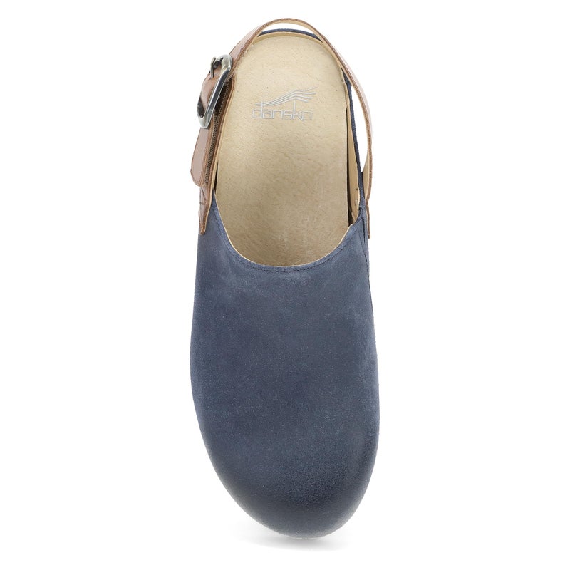 Dansko Merrin Sling-Back Mule Clog for Women - Dual-Density Cork/EVA Midsole and Lightweight Rubber Outsole Provide Durable and Comfortable Ride on Patented Stapled Construction Blue 7.5-8 M US - Image 4