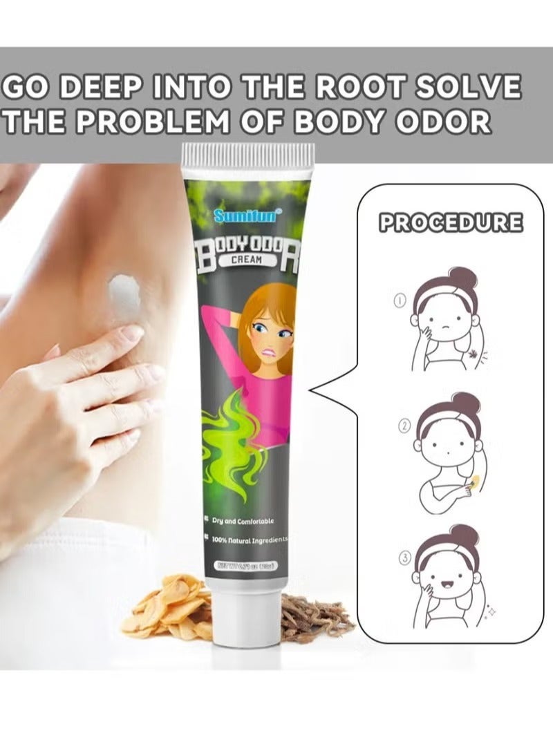 سوميفون كريم مزيل لرائحة الجسم، كريم مزيل لرائحة الجسم، طبيعي وجاف ومريح، مزيل لرائحة العرق تحت الإبط، يزيل الروائح الكريهة، كريم مضاد للتعرق 20 جرام - Image 3