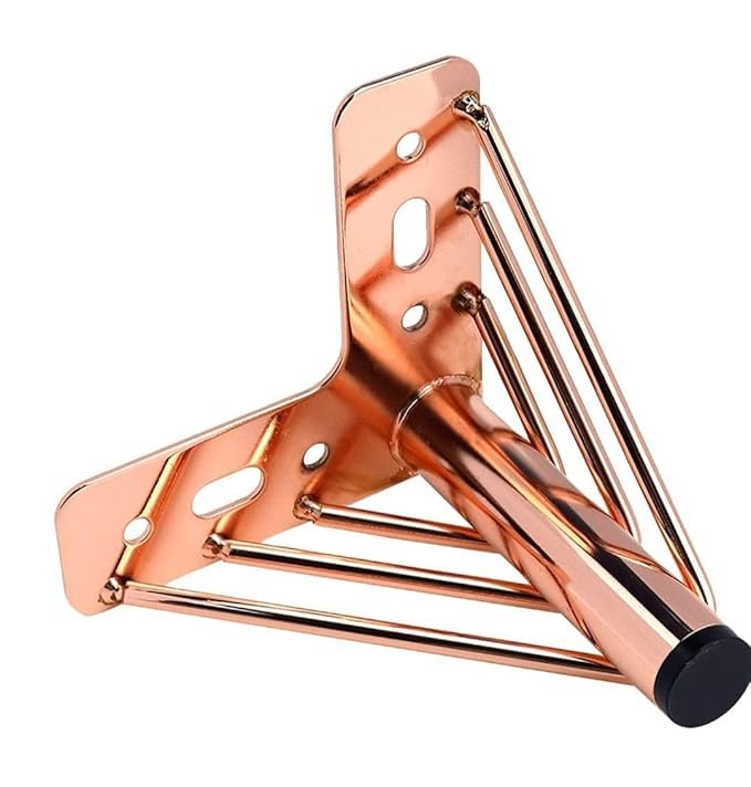 Aakash Dcor 4 Inch Metal Sofa LegsSet of 4 Rose Gold Finish Multipin Durable Replacement Sofa Paya Modern Rustproof Sturdy Furniture Legs for Home Office  - Image 2