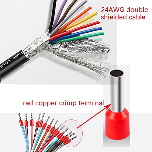 ANMBEST DB9 Solderless Breakout Connector with 5Ft 24AWG Replacement Cable, Metal Shell RS232 D-SUB Serial to 9-Pin Port Terminal Female Adapter Connector Breakout Board - Image 2