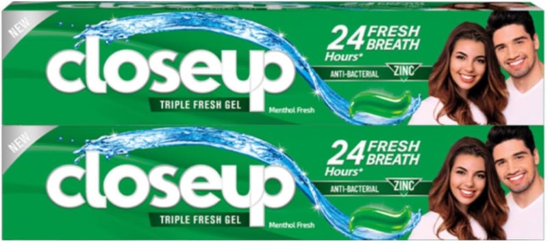 Closeup Triple Fresh Gel Toothpaste, Menthol Fresh - Image 1
