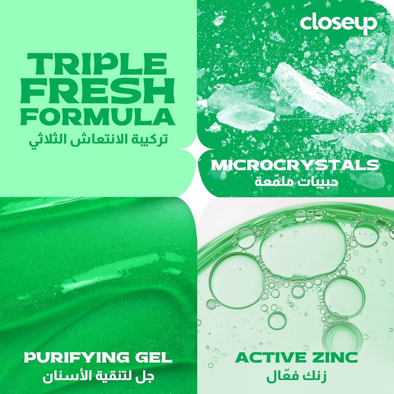 Closeup Triple Fresh Gel Toothpaste, Menthol Fresh - Image 5
