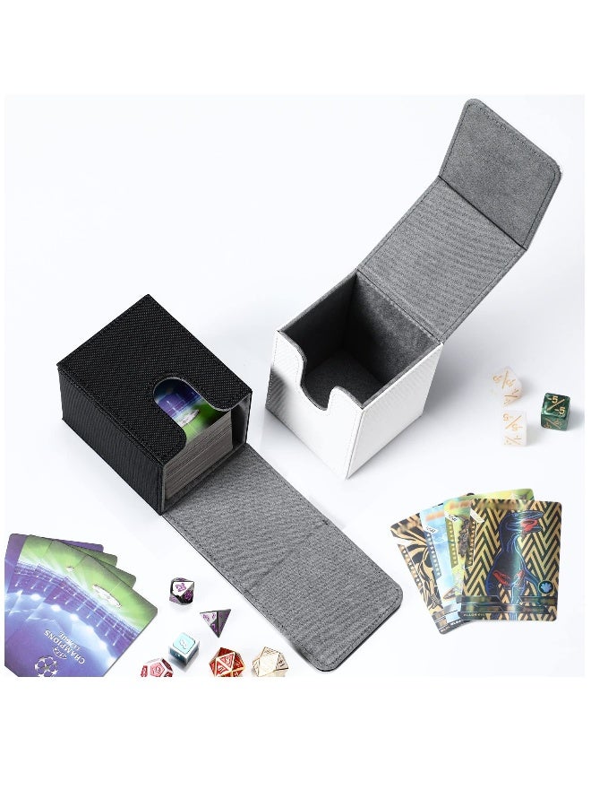 2 Leather Deck Card Boxes - Large Size Fits 100 Plus Sleeved Cards Ideal Game Box for Collectible Cards, Perfect Playing Card Box for MTG TCG and More  - Image 4