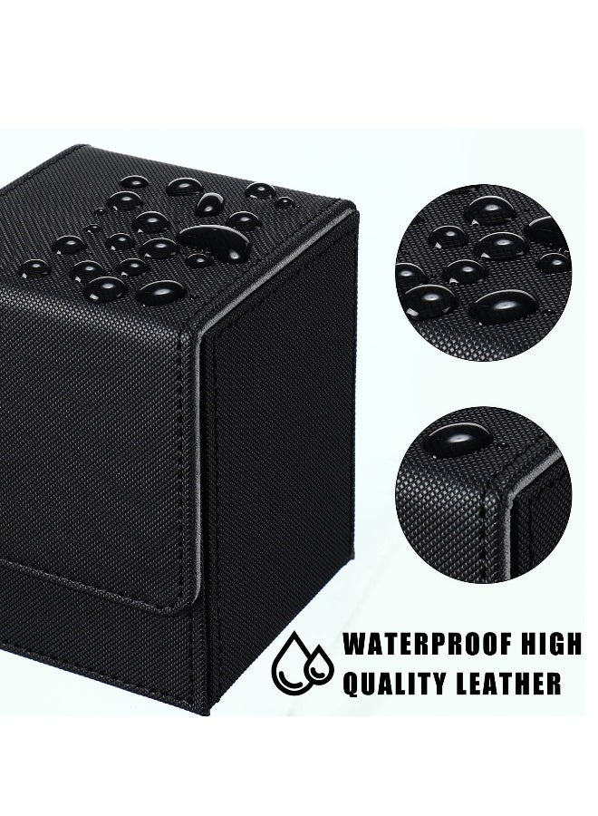 2 Leather Deck Card Boxes - Large Size Fits 100 Plus Sleeved Cards Ideal Game Box for Collectible Cards, Perfect Playing Card Box for MTG TCG and More  - Image 5