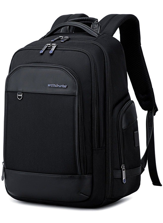 ARCTIC HUNTER B00683 Business 15.6-Inch Luxuary Laptop Waterproof Professional Travel Work Office Durable Stylish Ergonomic Backpack USB Outport Bag - Black  - Image 1
