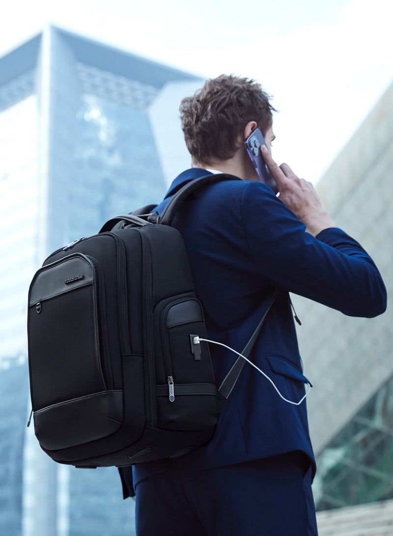 ARCTIC HUNTER B00683 Business 15.6-Inch Luxuary Laptop Waterproof Professional Travel Work Office Durable Stylish Ergonomic Backpack USB Outport Bag - Black  - Image 2