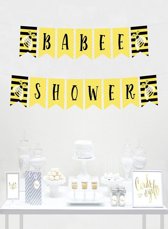Festiko Bumble Bee Theme Party Decoration Combo (Babee Shower Photo Banner + 16pcs Photo Booth Props) for Photo Banner for Girls Decoration Item - Image 2