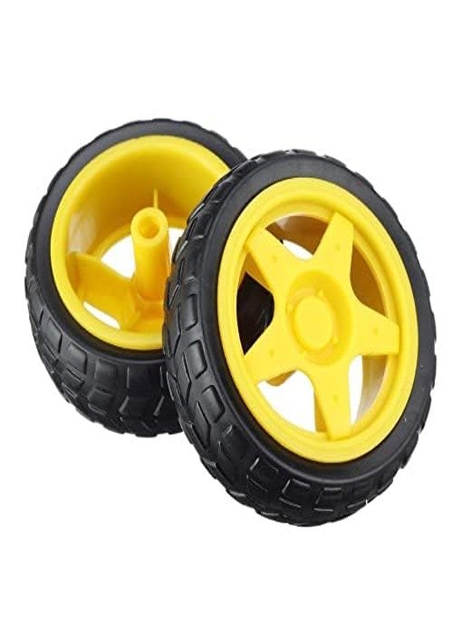 Robodo 2 Set Smart Car Robot Chassis Kit with Plastic Tire Wheel With Deceleration DC 3-6v Drive Gear Motor For BO Motor with Wheel - Image 4