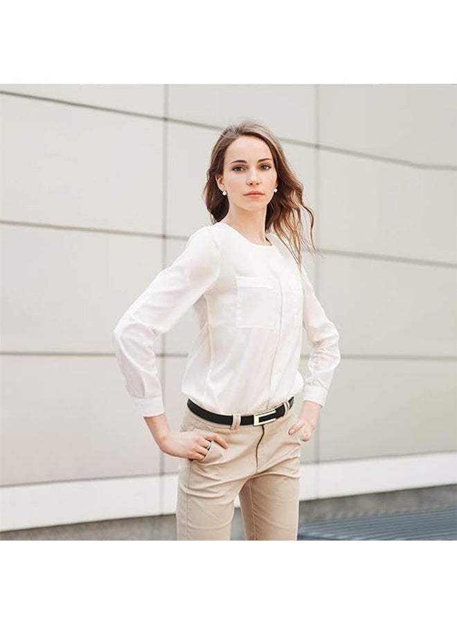 5PCS Women Skinny Leather Belt Set, Accessories Waist Strap, Women Waistband, Thin Adjustable Waist Belts with Metal Buckle for Jeans, Pants, Dresses, Elegant Vintage Style - Image 5