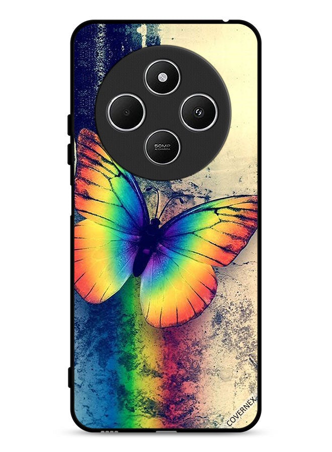 Covernex Xiaomi Redmi 14R 5G Protective Case Cover Vintage Rainbow Butterfly - Image 1