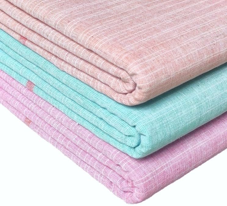 Mk weaves منشفة حمام قطنية Mk Weaves Gamcha 250 GSM متعددة الألوان (مجموعة من 3، 31 × 65 بوصة) خفيفة الوزن وامتصاص سريع للماء - Image 3