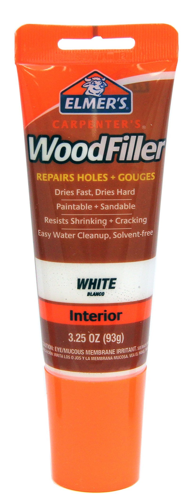 Elmer's E855 Carpenter's Wood Filler, 3.25-Ounce Tube, White - Image 1
