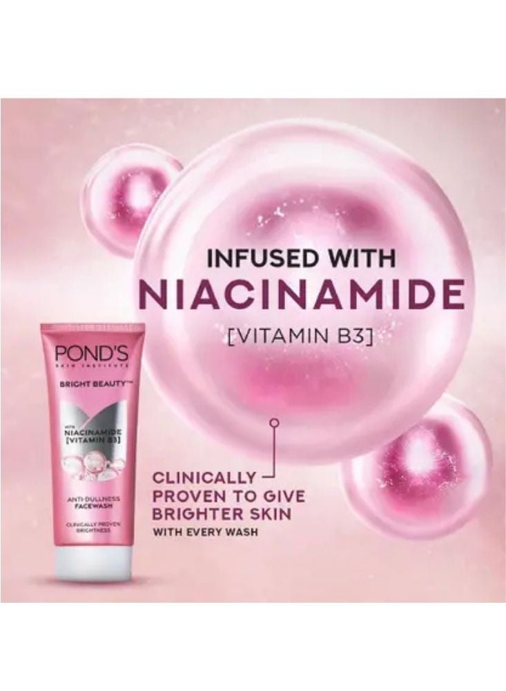 PONDS Pond’s Bright Beauty Face Wash with Niacinamide Vitamin B3 – Anti-Dullness Brightening Cleanser - Image 3