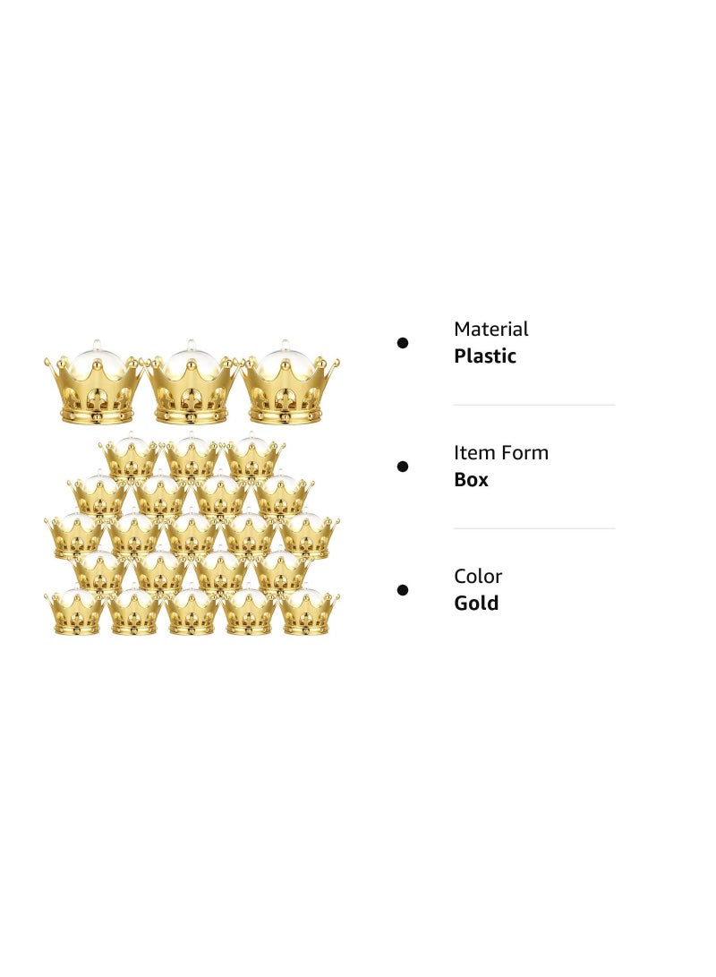 SOLARAE Gold Fillable Crown Candy Storage Boxes with Dome - 12PCS Decorative Crown Goblets for Baby Showers, Princess Birthday Parties, and Party Favors. Perfect for Celebrations! - Image 5