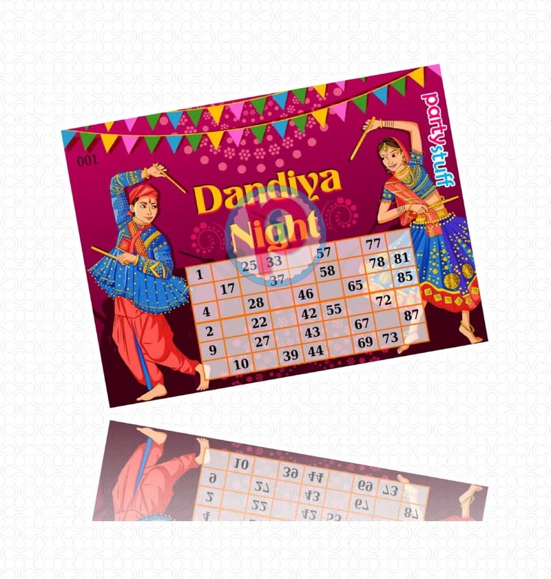 PartyStuff Tambola Housie - Dandiya Night Duet Classic grids (48 Piece) - Image 2