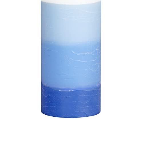 PROSPERRO LUMO Wax By Parkash Candle Set Of 3 Fragrance Pillar Candles Shade Finish (Blue - Ocean Blue) 5 x 15 cm - Image 4