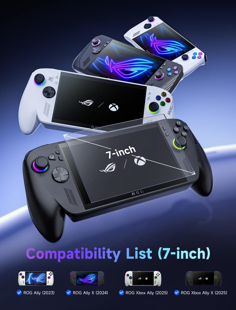 JSAUX Anti-Glare Screen Protector for ROG Xbox Ally/ROG Xbox Ally X (2025) / ROG Ally 2-Pack, Matte 9H Hardness Tempered Glass with Guide Frame, 7" Anti-Scratch Screen Protector for ASUS ROG Ally X - Image 4