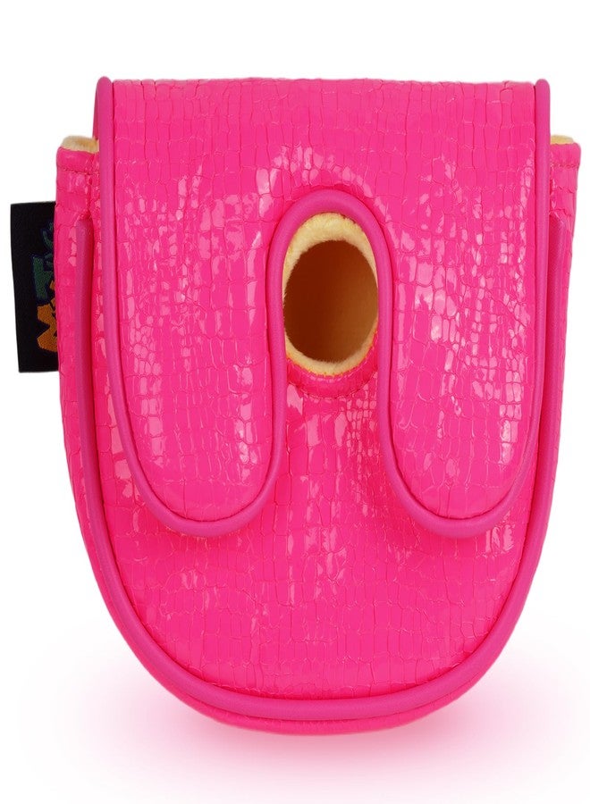mytag DF3 Putter Headcover for Women Magnetic Closure, Center Shaft Mallet Putter Cover for LAB Putters Shiny Pink - Image 3
