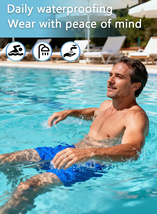 خاتم ذكي، جهاز تتبع الصحة للنساء والرجال، جهاز تتبع اللياقة البدنية مع معدل ضربات القلب، وأكسجين الدم، ومراقبة النوم، والسعرات الحرارية، وعداد الخطوات، وخاتم ذكي مقاوم للماء IP68 لأجهزة iPhone وAndroid، بدون رسوم اشتراك (فضي، 10#) - Image 5