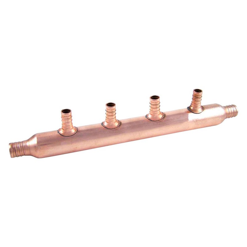 SharkBite 22786 4-Port Open Copper PEX Manifold, 1 Inch Trunk, 3/4 Inch, 1/2 Inch Ports - Image 4