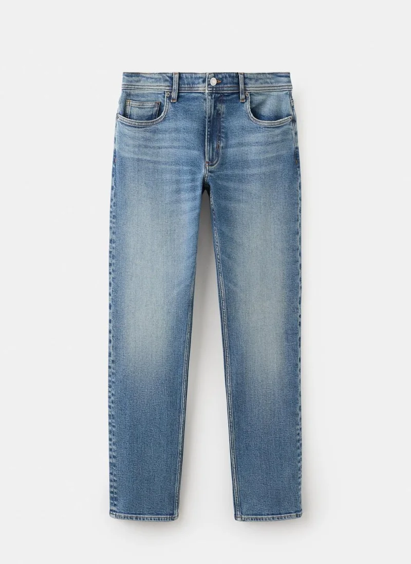 Mango Man  Jan slim-fit faded medium-wash Jeans for Men | Best Price UAE