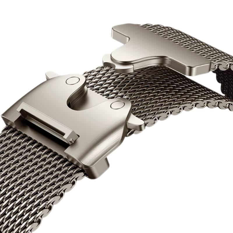 سوار ساعة ذكية سوار معدني من الستانلس ستيل متوافق باللون ذهبي قابل للتعديل مع Apple Watch 42/44/45/49mm بملاءمة قابلة للتعديل وحزام بديل بتصميم معدني أنيق - Image 2