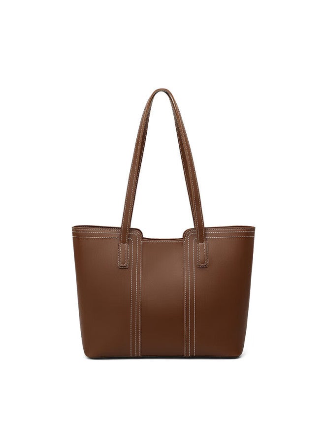 Viney Leather Tote Bag, Large Capacity Handbag, Women's Luxury Underarm Shoulder Bag, Birthday Gift For Girlfriend, Qixi Festival And Valentine's Day Present - Image 3