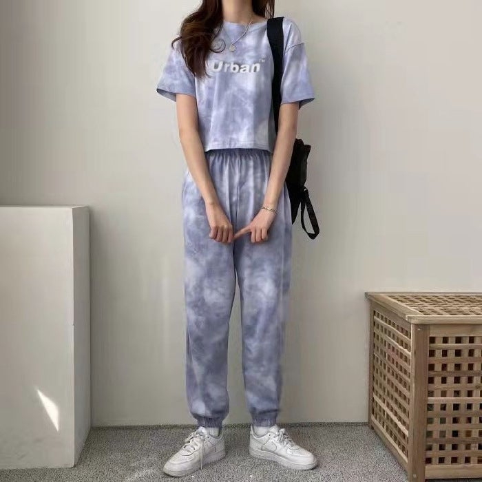 Casual Chic Summer Outfit Womens Two-Piece Set Blue  - Image 1
