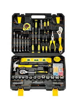 LOOPITYS 108 piece toolbox - small household machinery tool kit, basic household tool kit, car tool kit, mechanical manual tool kit, household tool kit  - Image 1