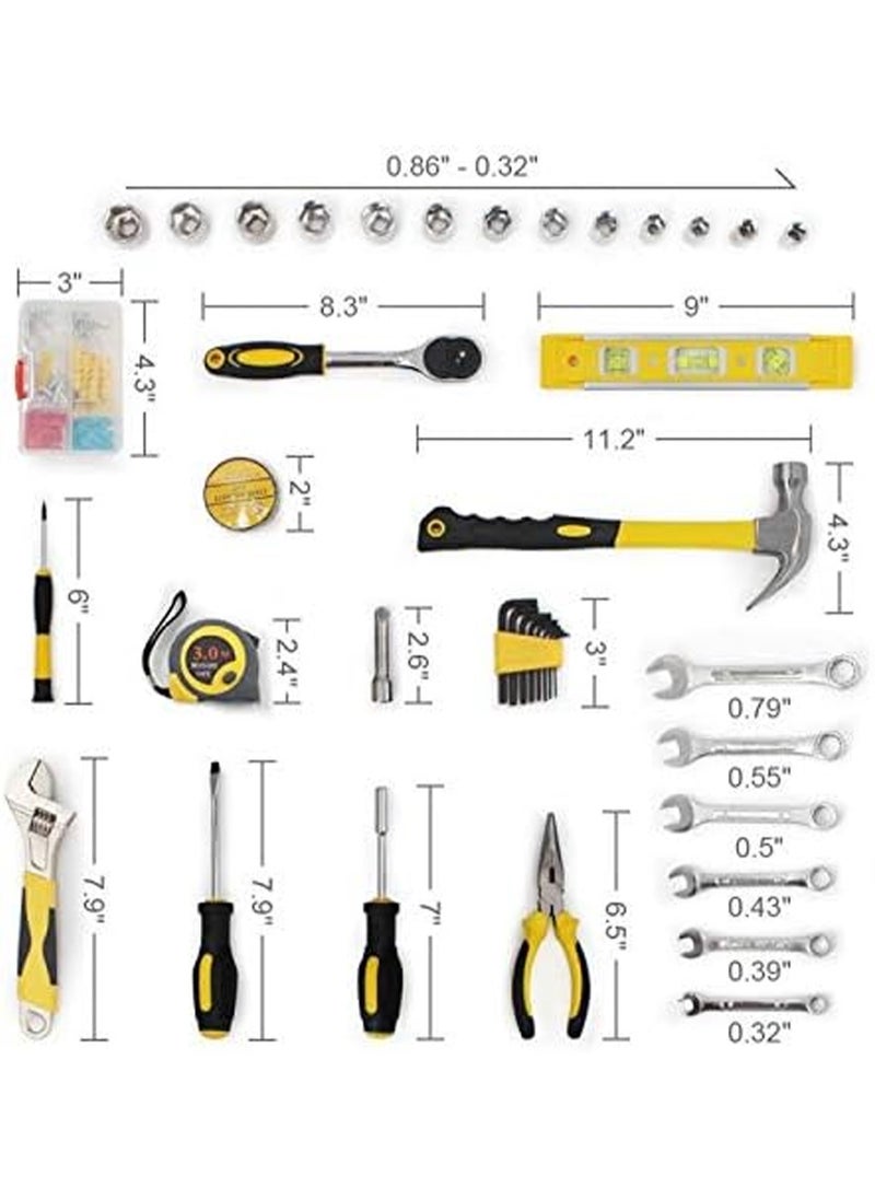 LOOPITYS - 108 piece toolbox - small household machinery tool kit, basic household tool kit, car tool kit, mechanical manual tool kit, household tool kit - Image 1