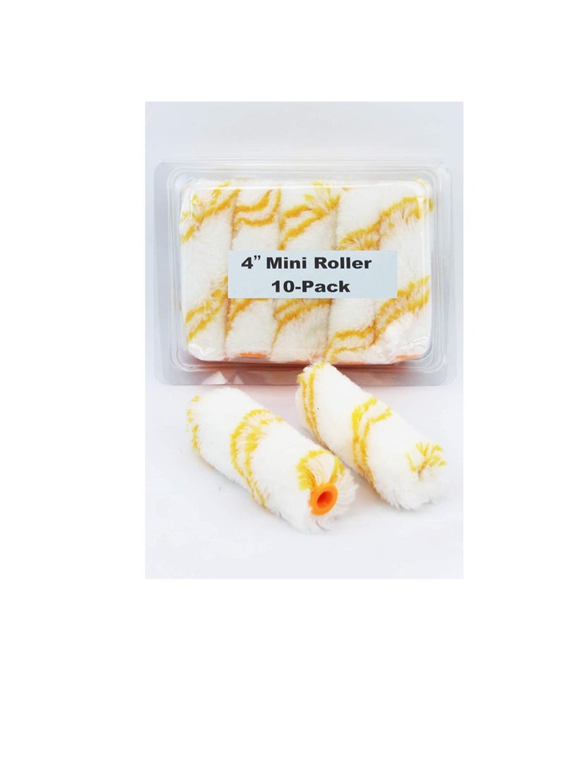 10 pcs Wall Painting Tools Roller Refill 4 Inch 100Mm, High Density Microfiber Hold More Paints Professional DIY Wall Water Paint Brush Roller Refill  - Image 3
