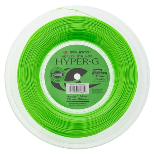 Solinco Hyper-G Round Tennis String Reel 656 ft / 200 m High-Powered Round Co-Polyester for Court Penetration, Power & Control, 17 - Image 5