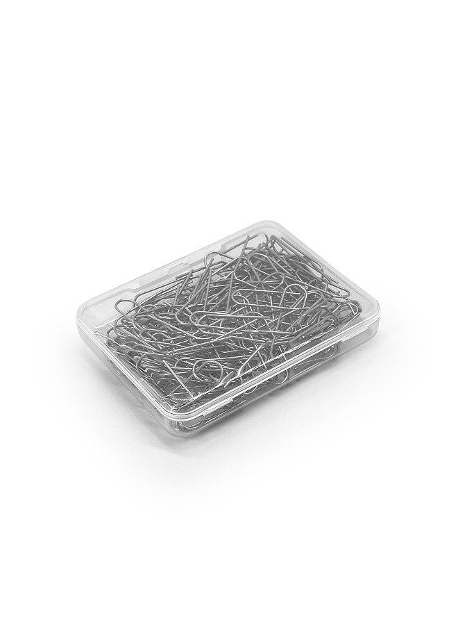 80 Pieces High Temperature Nichrome Wire Jump Rings, U-shaped Nichrome Alloy Wire for DIY Pendant, Ceramic Ornaments, Fusing in Glass, 21 Gauge with Plastic Storage Box