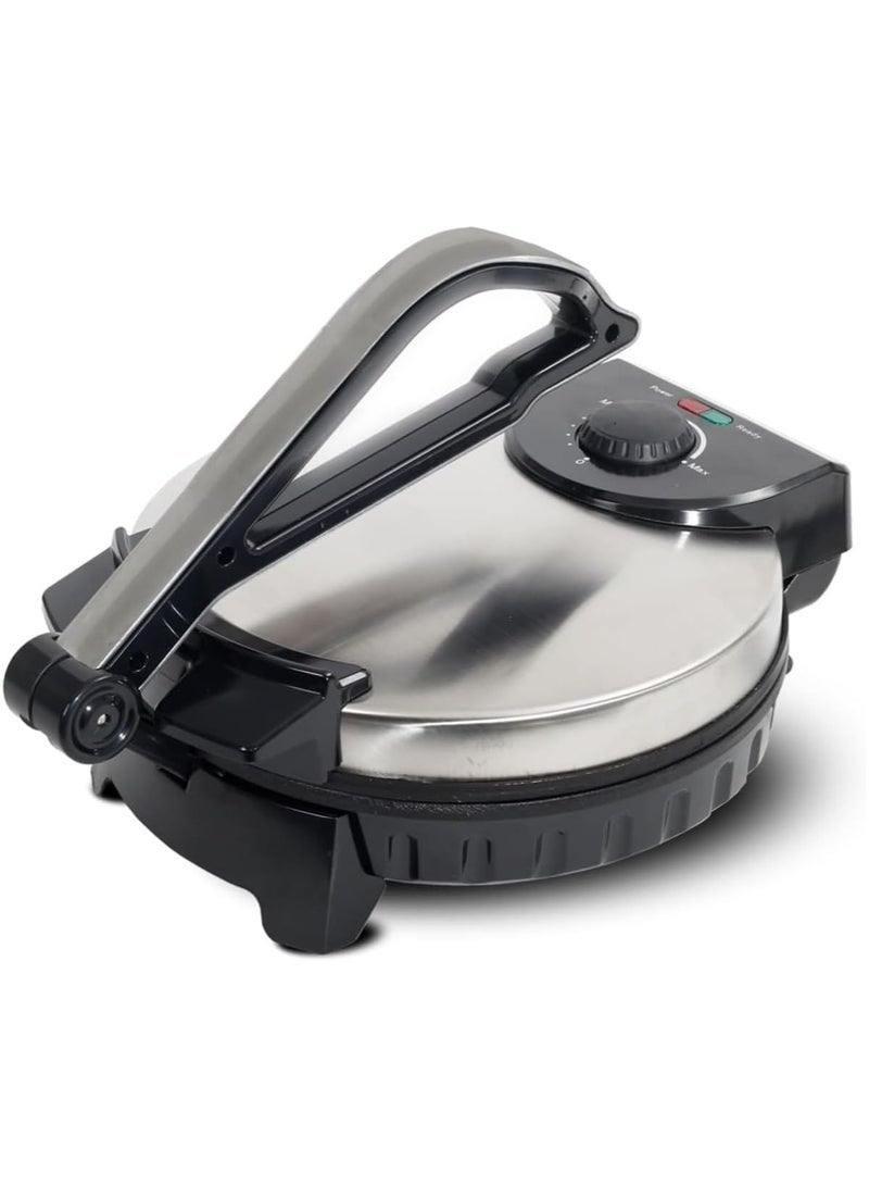 TIGER Tortilla Press - Pre-Seasoned Tortilla Maker, Tortilla & Chapati Maker, Dough Press for Flour Tortillas, Roti, Chapati - Aluminum Alloy Pataconera for Arepas, Quesadillas, Chapatis, Arabic Breads - Image 1