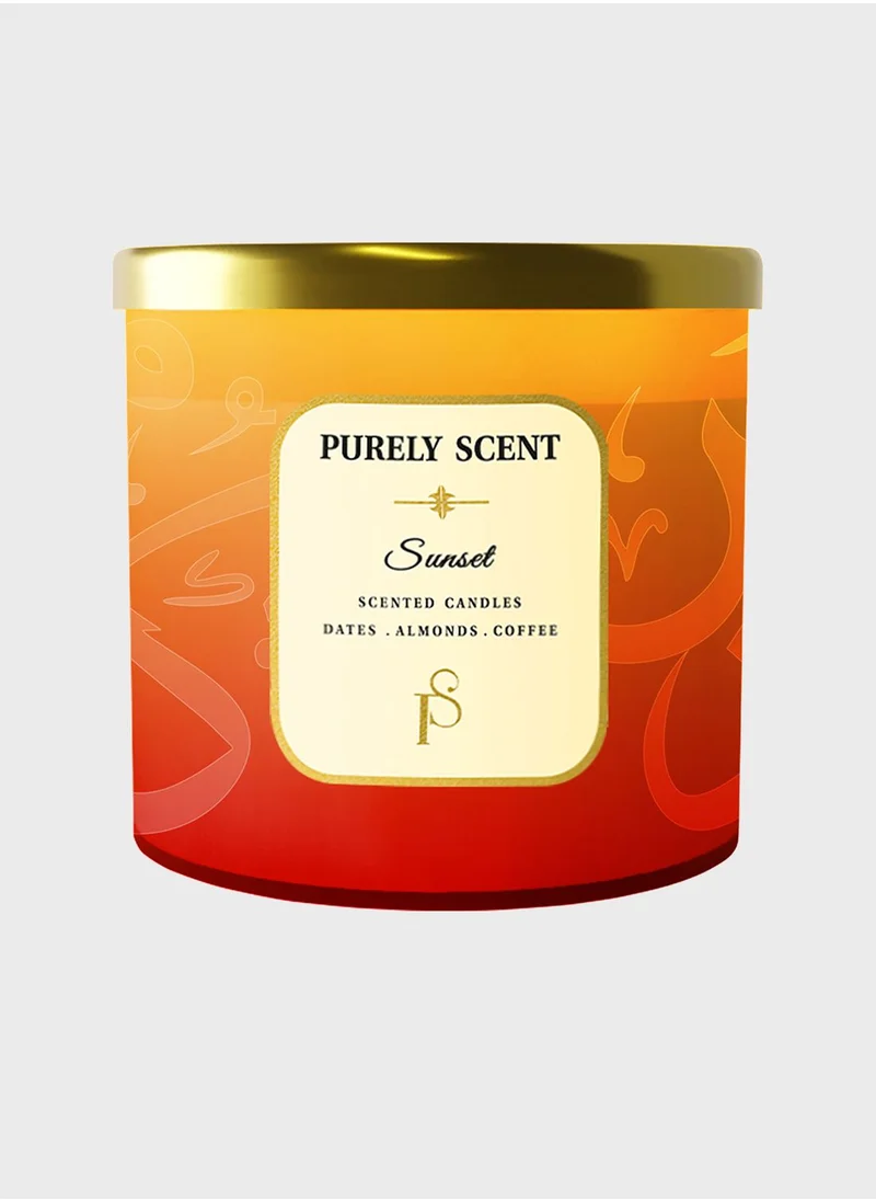 PURELY SCENT Sunset 100% Soy Wax Candle 410 Grams