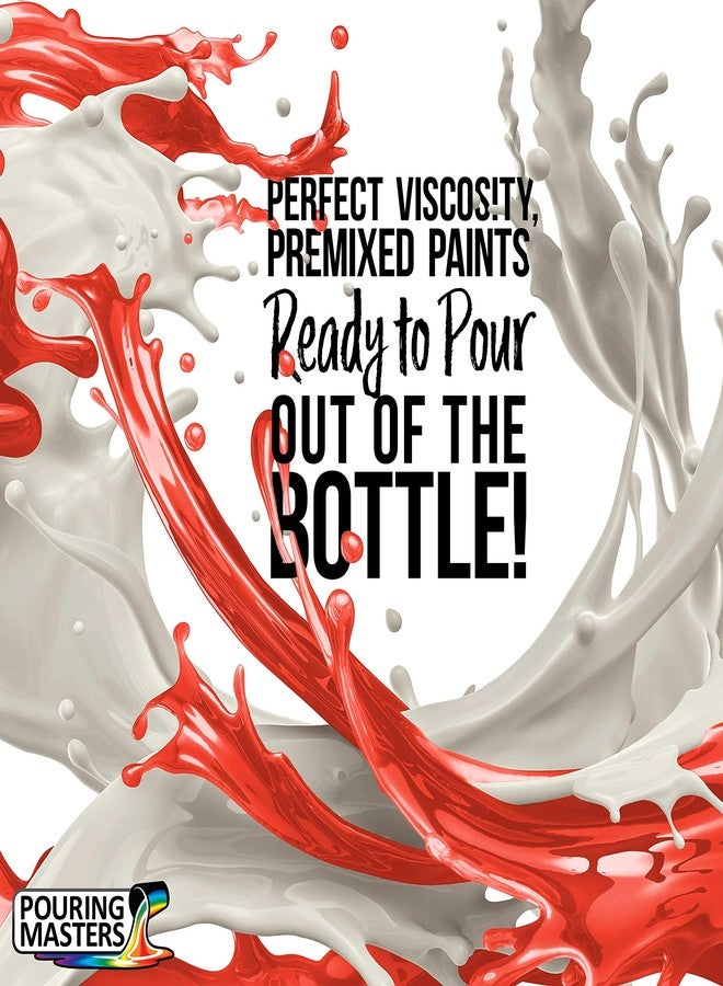 POURING MASTERS Hot Tamale Red Acrylic Ready to Pour Pouring Paint - Premium 32-Ounce Pre-Mixed Water-Based - for Canvas, Wood, Paper, Crafts, Tile, Rocks and More - Image 2