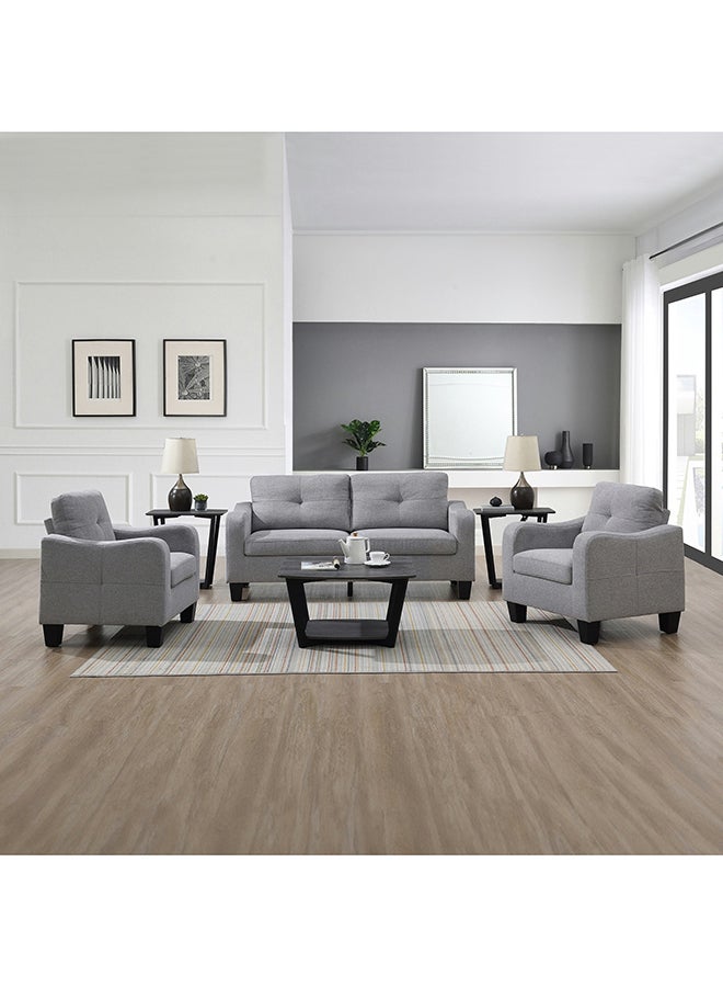 هوم بوكس أريكة كرسي بذراعين من القماش البلجيكي 80 × 88 × 85 سم 1 مقعد رمادي - Image 5