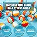 Hungdao 75 Pcs Beach Stress Balls 25 Inch Mini Relief Stress Balls Rainbow Pool Game Toys Foam Sports Toys with Storage Bag for Office Gifts Classroom Rewards Birthday Party Favor - Image 4