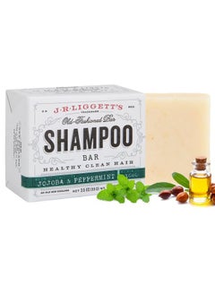 J·R·LIGGETT'S All-Natural Shampoo Bar, Jojoba and Peppermint Formula-Supports Strong and Healthy Hair-Nourish Follicles with Antioxidants and Vitamins-Detergent and No Sulfate, One 3.5 Ounce Bar  - Image 1