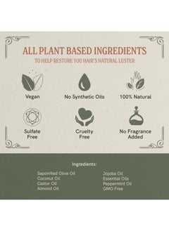 J·R·LIGGETT'S All-Natural Shampoo Bar, Jojoba and Peppermint Formula-Supports Strong and Healthy Hair-Nourish Follicles with Antioxidants and Vitamins-Detergent and No Sulfate, One 3.5 Ounce Bar  - Image 3