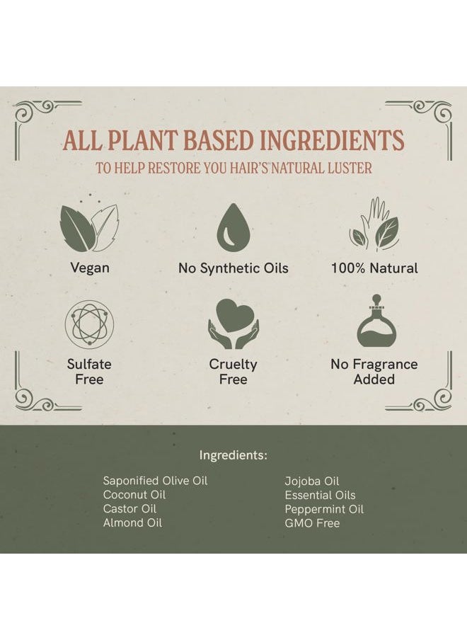 J·R·LIGGETT'S All-Natural Shampoo Bar, Jojoba and Peppermint Formula-Supports Strong and Healthy Hair-Nourish Follicles with Antioxidants and Vitamins-Detergent and No Sulfate, One 3.5 Ounce Bar  - Image 3